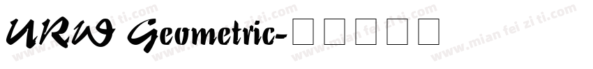 URW Geometric字体转换